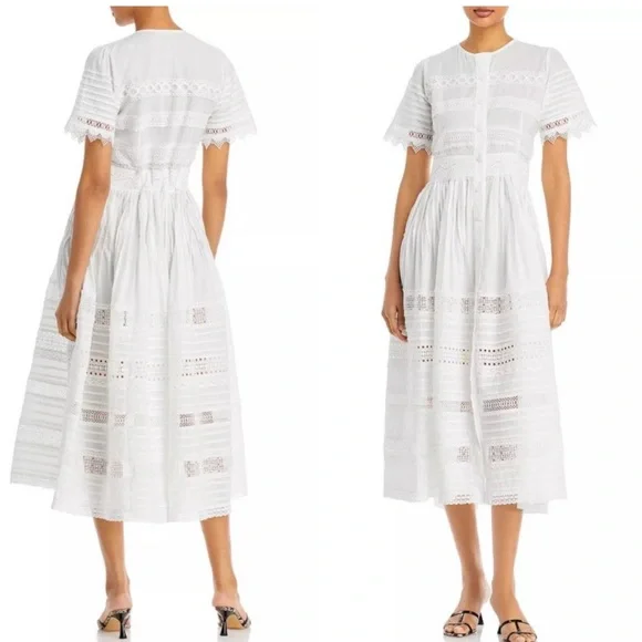 NWT Waimari Camila Lace Embroidered Maxi Dress in Pure White - Picture 6 of 13